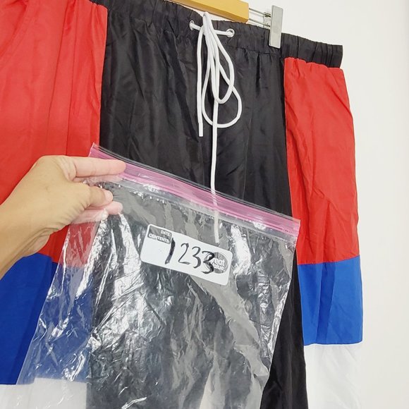 Fashion Nova Pants Men's Track Pants Casual Black Blue Red White Tie String 3X - Picture 2 of 13